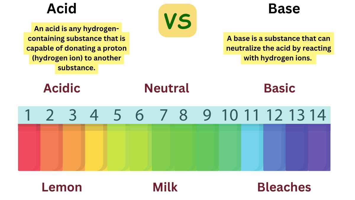 image showing difference between acid and base